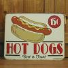 HOT DOGS TINサイン